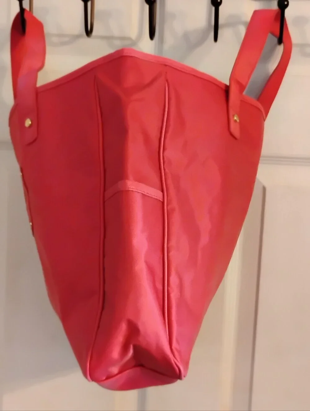 Vintage Victoria's Secret Bold Red Tote with Gold-tone Logo Plate